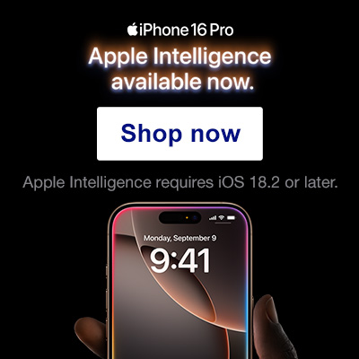 iPhone 16 Pro. Apple Intelligence available now. Shop now. Apple Intelligence requires iOS 18.2 or later.