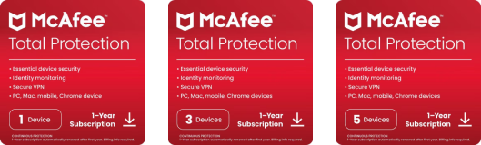 McAfee Total Protection Subscriptions