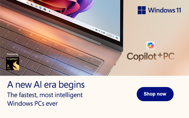 Windows 11. A new AI era begins. The fastest, most intelligent Windows PCs ever. Click to shop now.