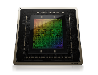 A computer chip with the glossy rainbow finish in the centre.