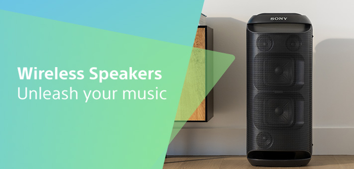 Wireless Speakers. Unleash your music.