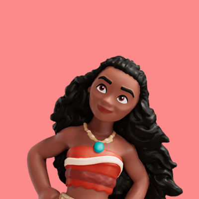 Image of Tonies Moana figurine on pink background