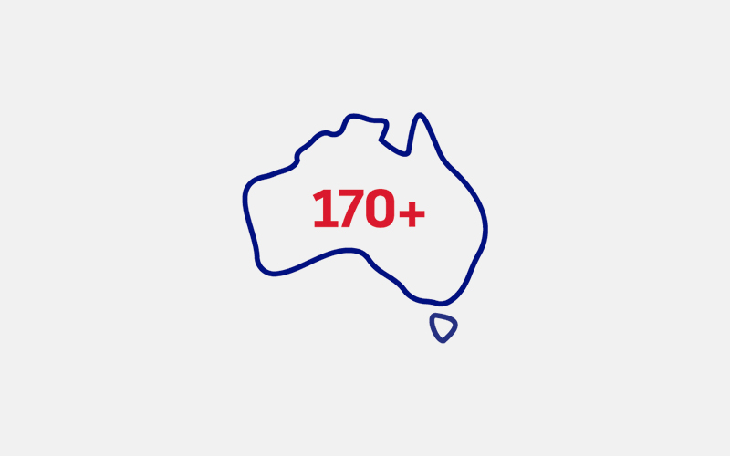 170+ stores across Australia