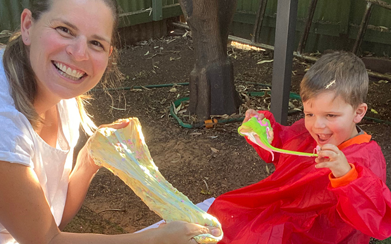 Easy DIY Sensory Play: Slime Time!